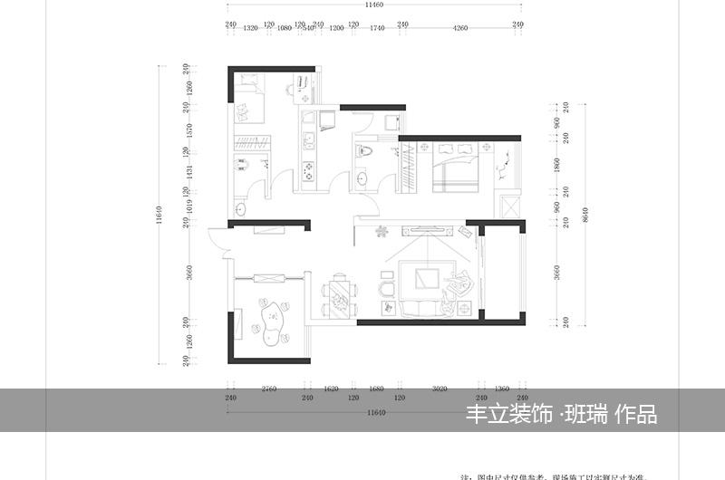 貴陽(yáng)豐立裝飾-中大國(guó)際145㎡中式風(fēng)格效果圖